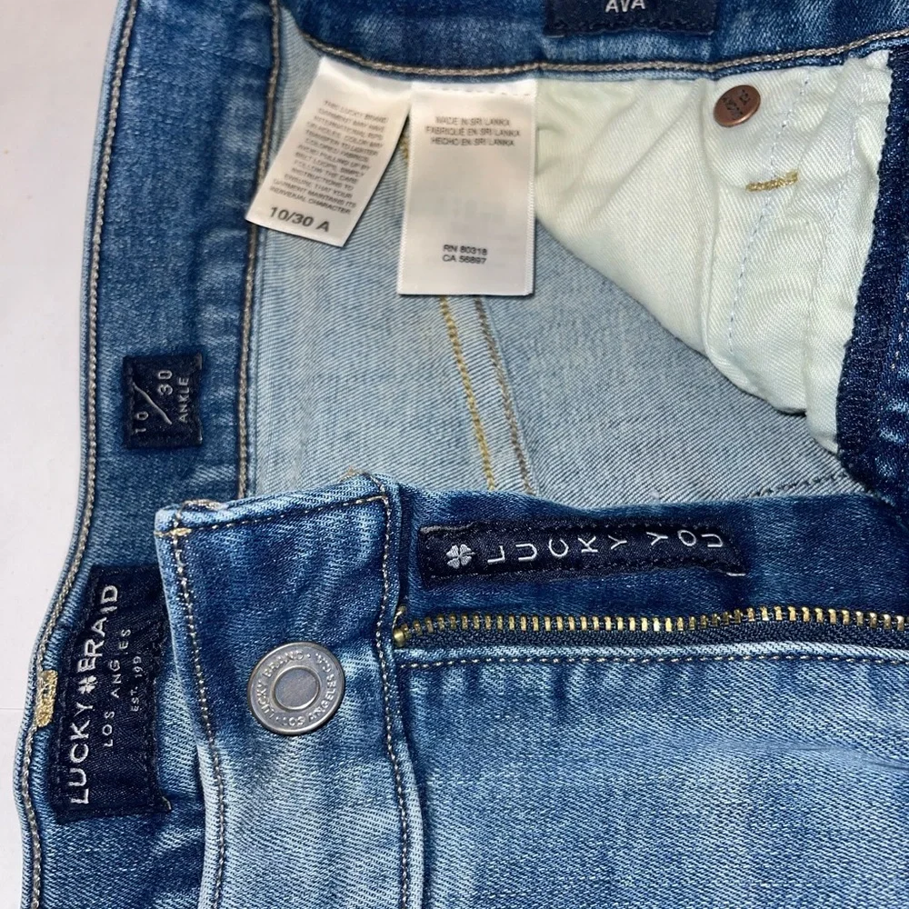 Lucky Brand Ava Skinny Jeans size 10 midrise - Picture 6 of 7